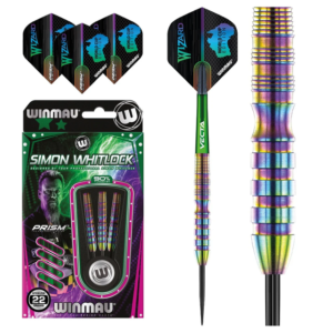 Simon Whitlock Prism 90% Tungsten World Cup Rainbow Steel Tip Darts